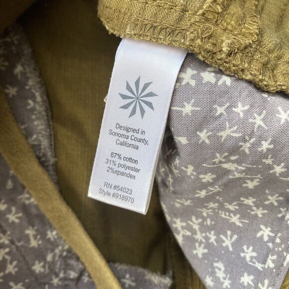 Athleta Skirt Sz 6 Kaleidoscope Corduroy Mini Mustard Olive Pockets Summer Cute - Picture 7 of 10